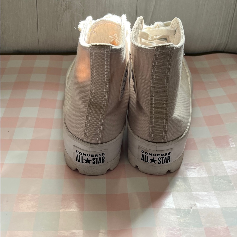 Converse Women's Beige High-Top Sneakers - Picture 5 of 12
